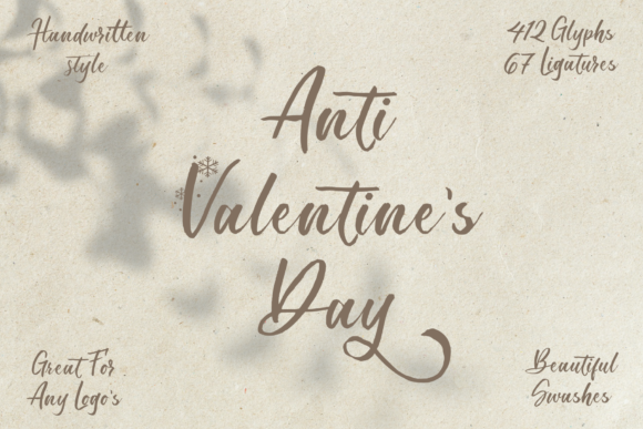 Anti Valentine’s Day: A Handwritten Typeface for Editorial Elegance