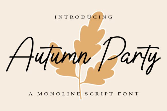Autumn Party Font: A Beautiful Script for Your Craft Projects