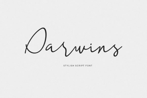 Darwins Font: A Handwritten Typeface for Digital Brand Elegance