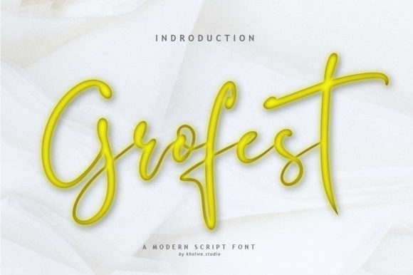 Grofest: A Handwritten Typeface for Editorial Elegance