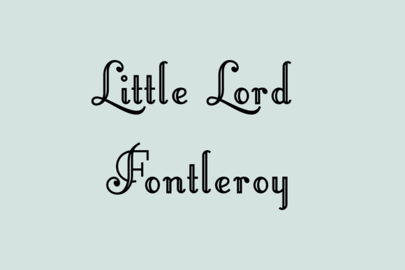 Little Lord Fontleroy: A Script Typeface for Timeless Craft Projects