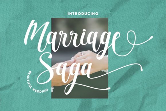 Marriage Saga Font: A Handwritten Typeface for Editorial Elegance
